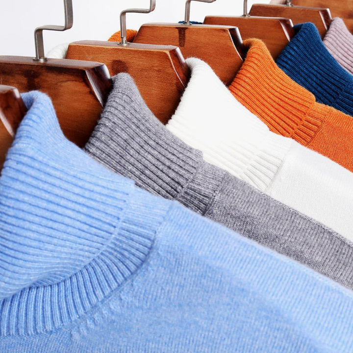 Lucas Maglione Uomo a Collo Alto – Pullover Slim Fit Elegante in Tessuto Morbido e Caldo