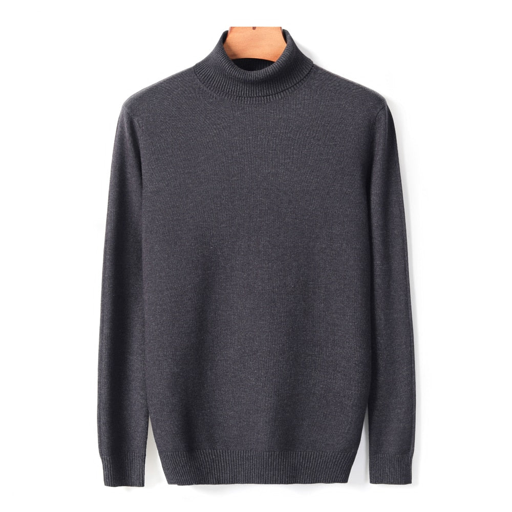 Lucas Maglione Uomo a Collo Alto – Pullover Slim Fit Elegante in Tessuto Morbido e Caldo