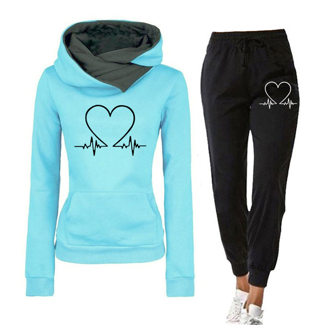Felpa Con Cappuccio E Pantaloni Da Donna | Heartbeat