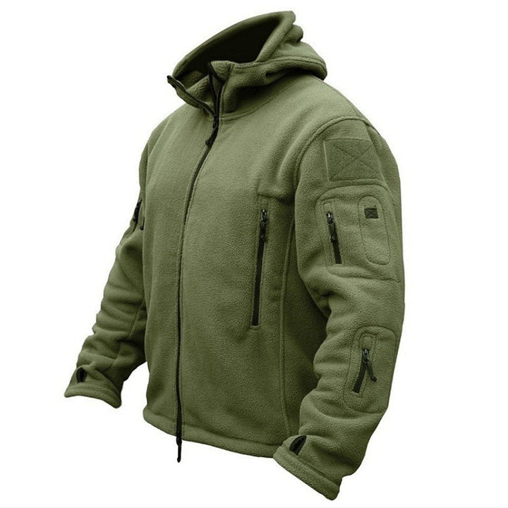 Raw Giacca Uomo in Pile Termico Stile Militare – Antivento, Cappuccio & Comfort Outdoor