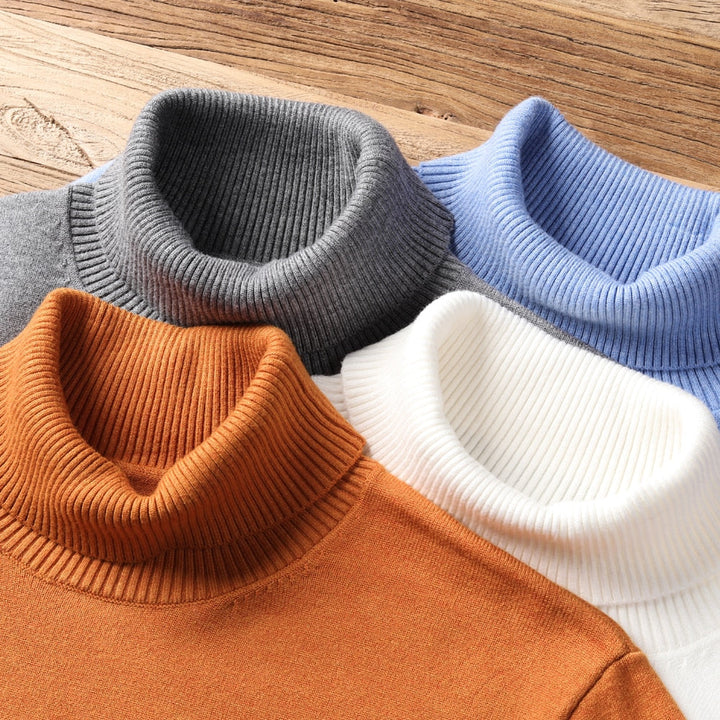 Lucas Maglione Uomo a Collo Alto – Pullover Slim Fit Elegante in Tessuto Morbido e Caldo