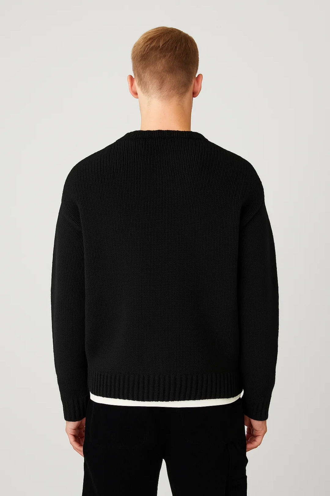 Amon Maglione Uomo Girocollo – Pullover Casual Caldo con Maglia Spessa e Vestibilità Rilassata