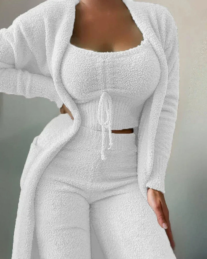Teddy Set Loungewear Donna 3 Pezzi – Comodo, Moderno e Stile Casual Elegante