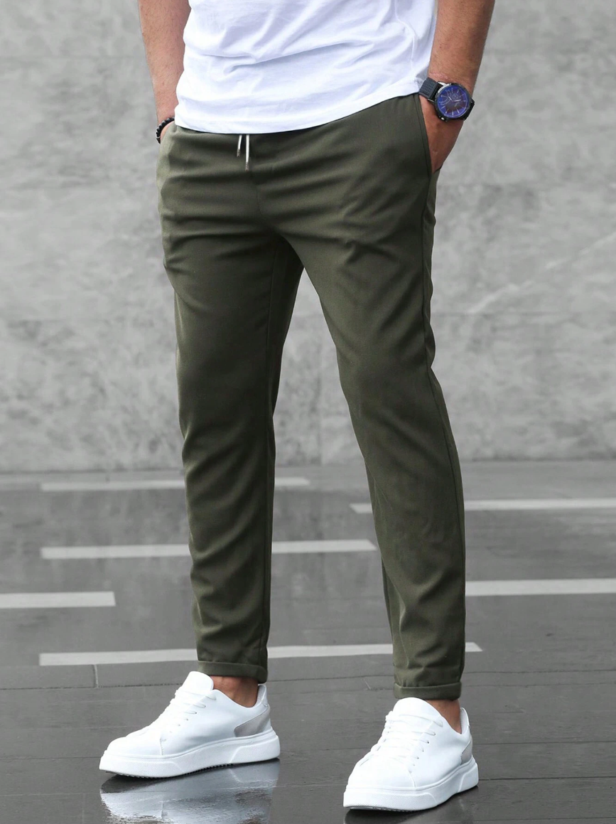 Pantaloni Elasticizzati Da Uomo | Con Tasca