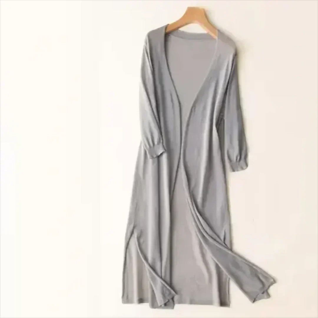 Éva | Cardigan Lungo Leggero Da Donna | Manica Lunga