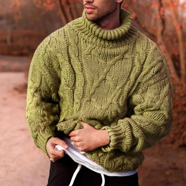Isaiah Maglione Uomo Invernale a Trecce – Chunky, Caldo e Stile Classico