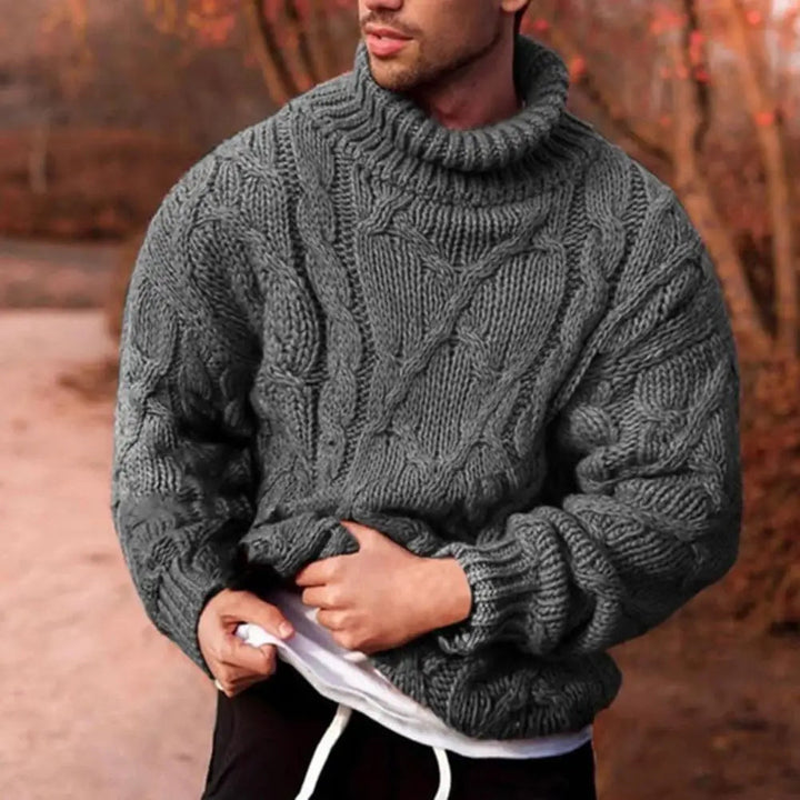 Isaiah Maglione Uomo Invernale a Trecce – Chunky, Caldo e Stile Classico