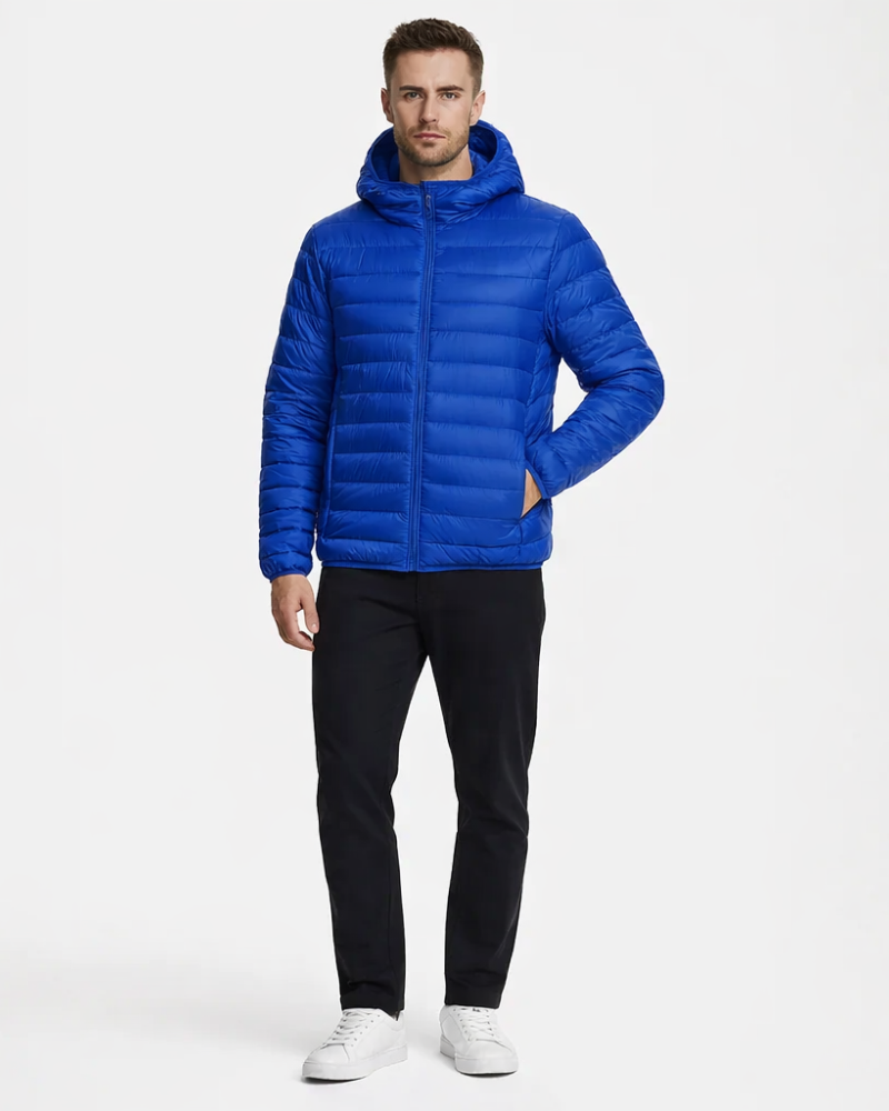 Ardyn Men's Lightweight Quilted Jacket – Winter Jacket with Windproof Hood