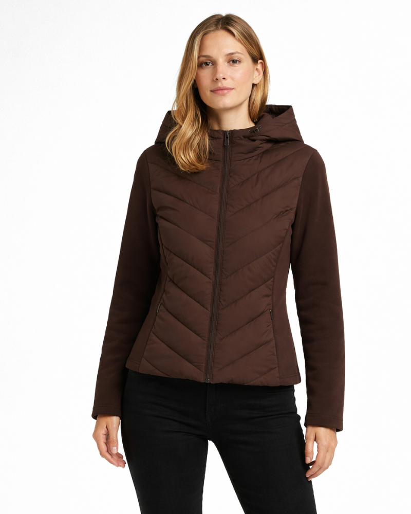 Erich Giacca Softshell Donna Trapuntata – Giacca Leggera con Cappuccio, Giacca Invernale