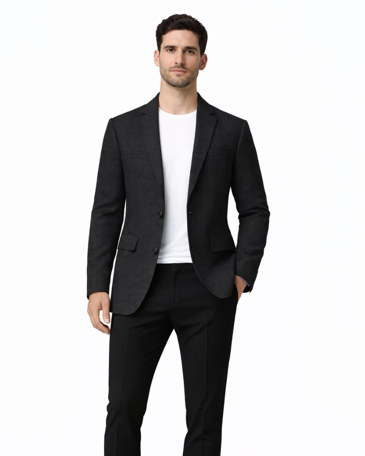 Victor – Jachetă bărbătească din lână – Palton elegant, cambrat, cu model clasic în carouri