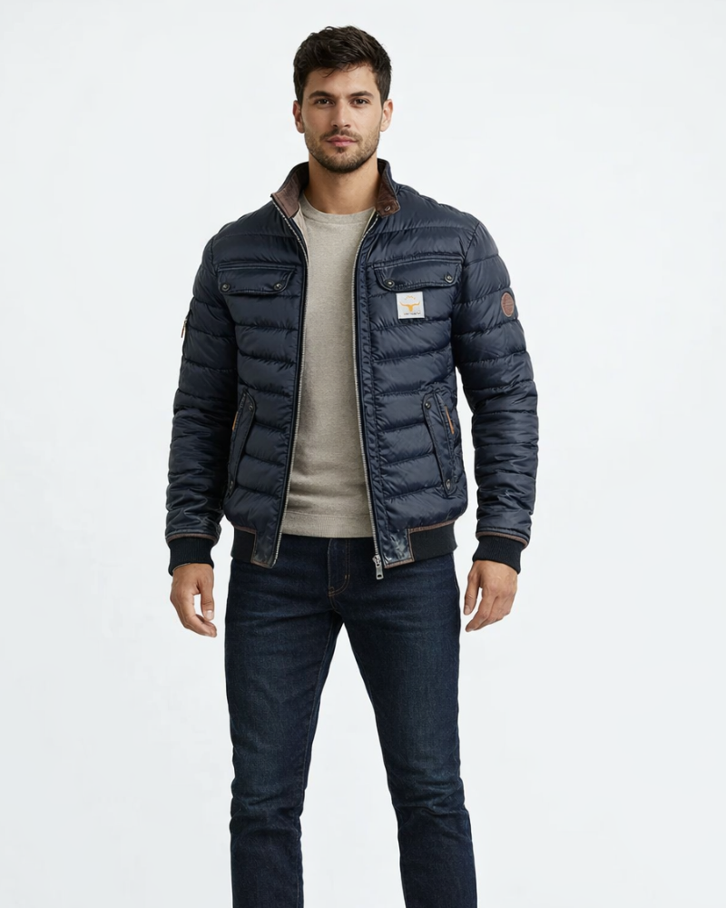 Evren Giacca Uomo Casual – Giacca Invernale con Collo Alto e Tasche Utility