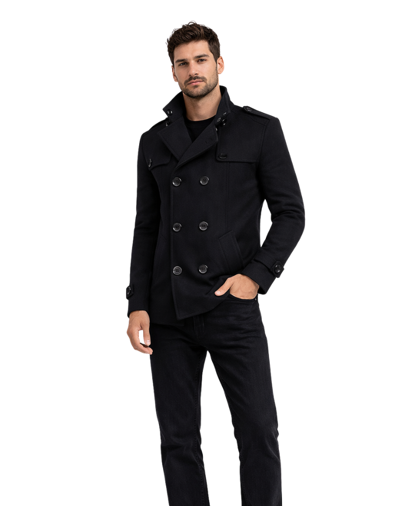 Marco Cappotto Lungo Uomo Elegante – Giacca Classica Invernale Stile Raffinato