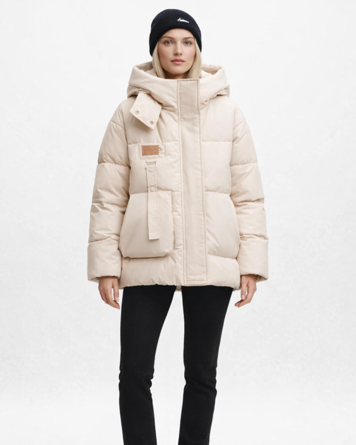 Dámská zimní péřová bunda Krystine – teplá elegantní bunda slim fit v moderním stylu