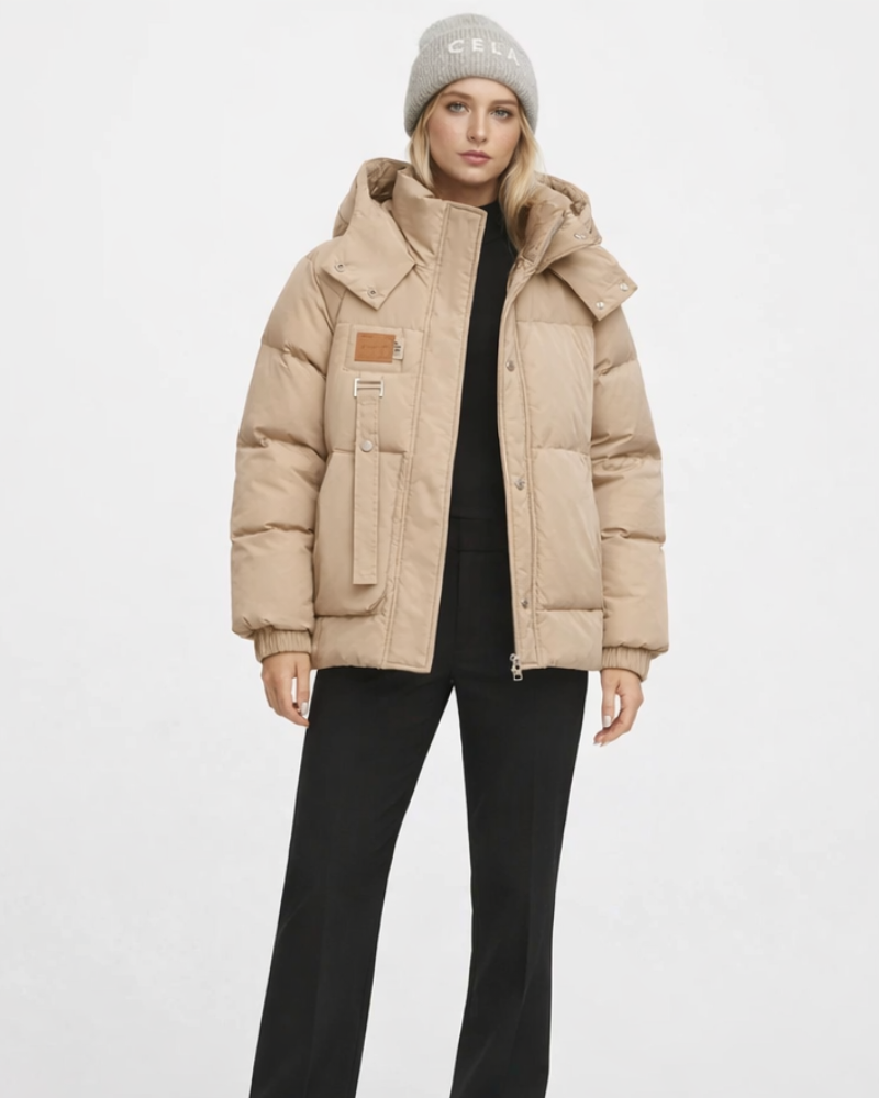 Dámská zimní péřová bunda Krystine – teplá elegantní bunda slim fit v moderním stylu