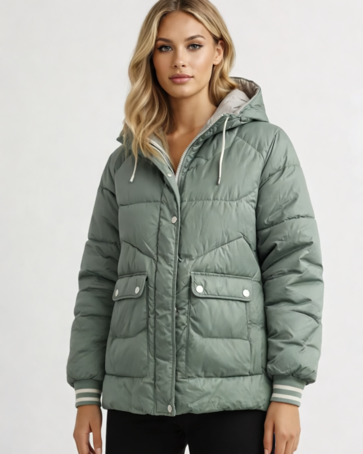 Emeline Piumino Donna Invernale – Giacca Trapuntata con Cappuccio, Piumino Casual Elegante