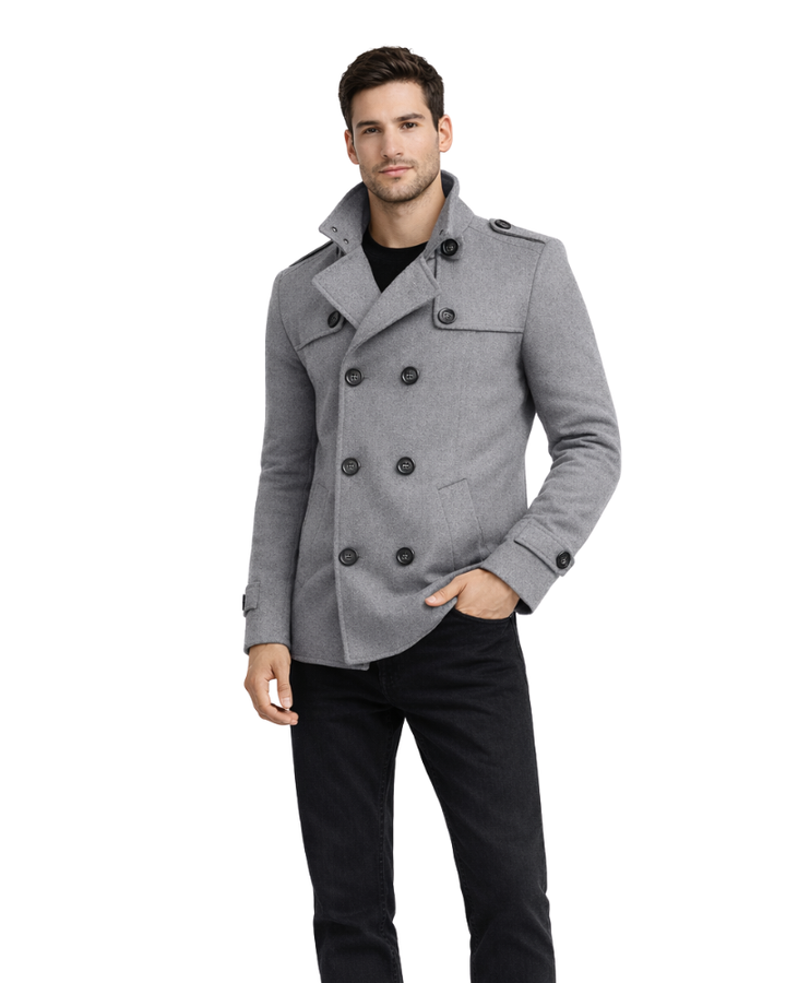 Marco Cappotto Lungo Uomo Elegante – Giacca Classica Invernale Stile Raffinato