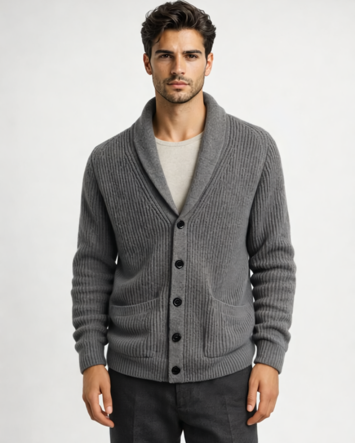 Danillo Cardigan Uomo Elegante – Maglione con Bottoni e Tasche, Cardigan Invernale