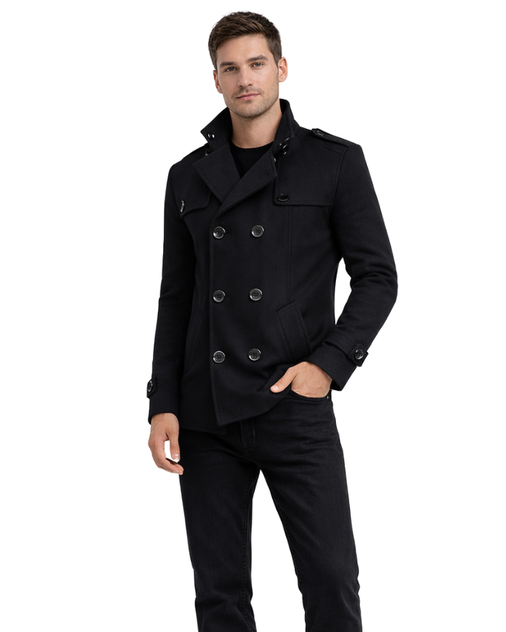 Marco Cappotto Lungo Uomo Elegante – Giacca Classica Invernale Stile Raffinato