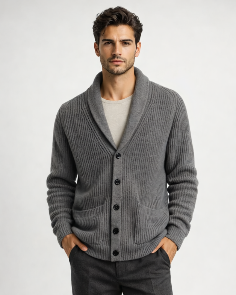 Danillo Cardigan Uomo Elegante – Maglione con Bottoni e Tasche, Cardigan Invernale