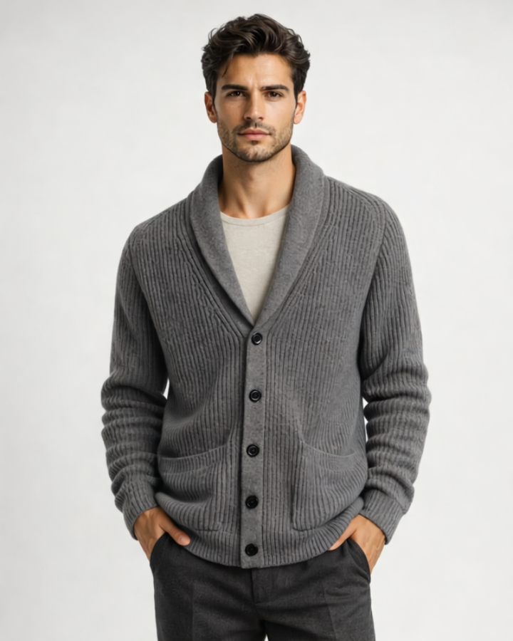 Danillo Cardigan Uomo Elegante – Maglione con Bottoni e Tasche, Cardigan Invernale