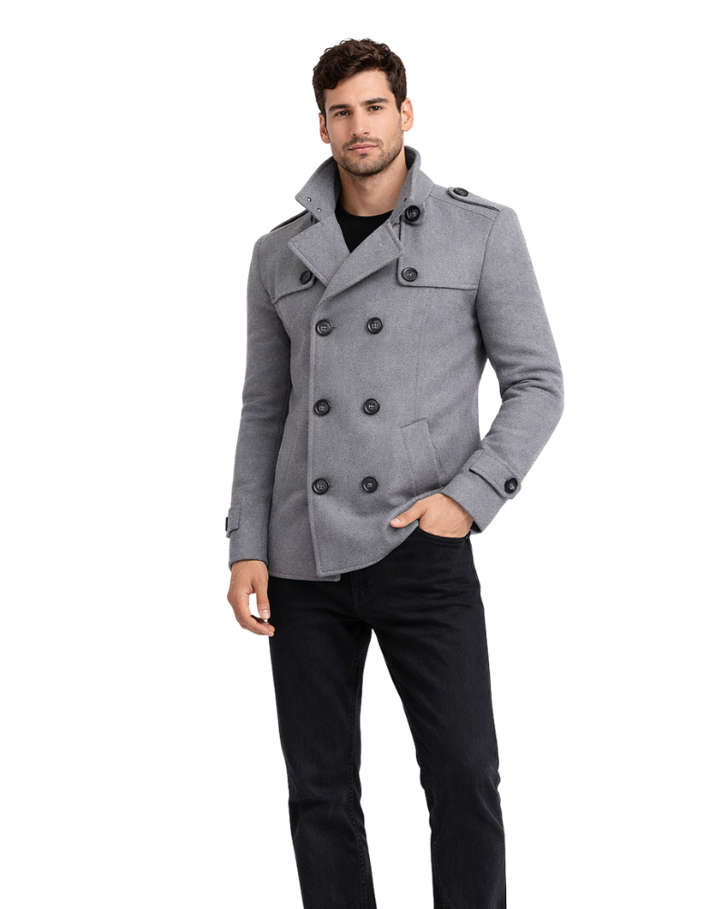 Marco Cappotto Lungo Uomo Elegante – Giacca Classica Invernale Stile Raffinato