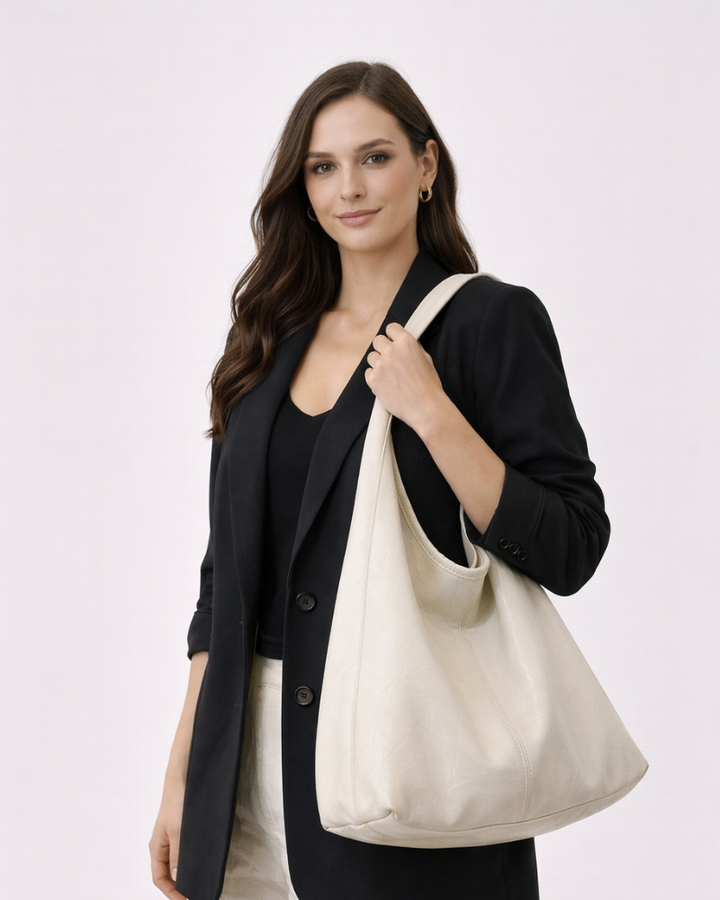 Leina Borsa a Spalla Donna – Shopper Capiente, Tracolla Larga, Borsa Quotidiana