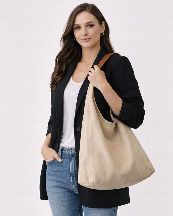 Leina Borsa a Spalla Donna – Shopper Capiente, Tracolla Larga, Borsa Quotidiana