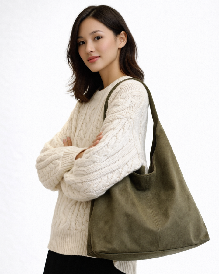 Leina Borsa a Spalla Donna – Shopper Capiente, Tracolla Larga, Borsa Quotidiana