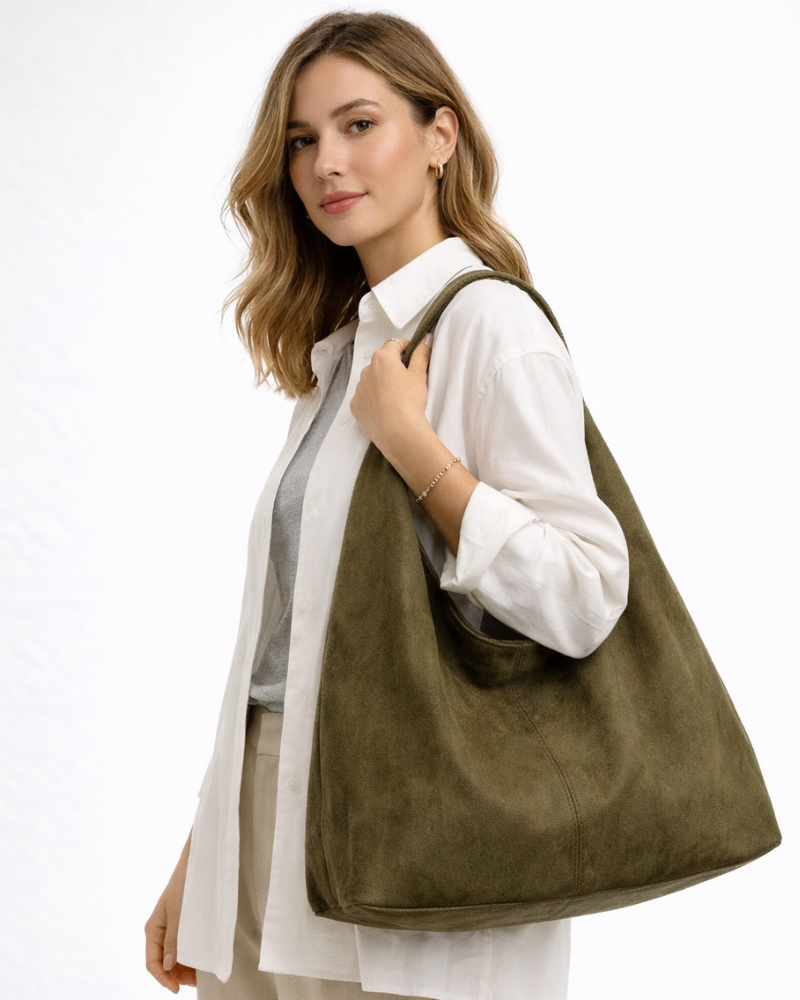 Leina Borsa a Spalla Donna – Shopper Capiente, Tracolla Larga, Borsa Quotidiana