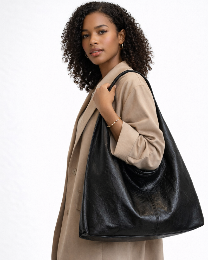 Leina Borsa a Spalla Donna – Shopper Capiente, Tracolla Larga, Borsa Quotidiana