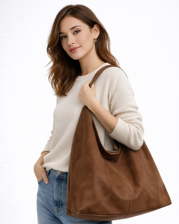 Leina Borsa a Spalla Donna – Shopper Capiente, Tracolla Larga, Borsa Quotidiana