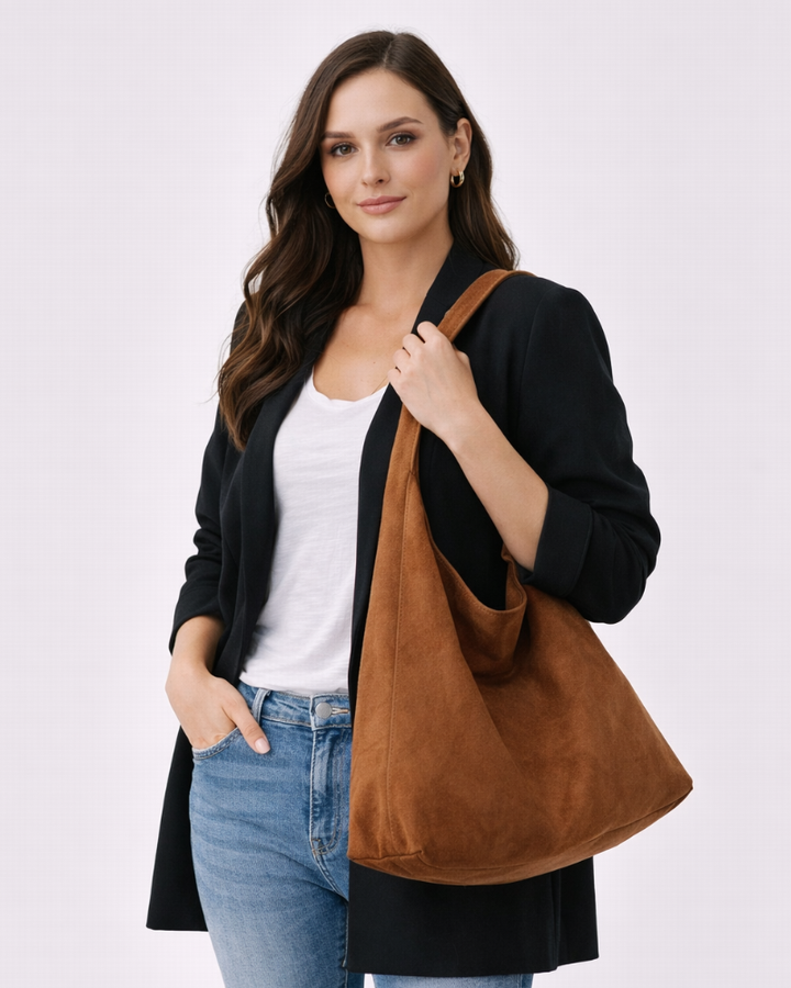 Leina Borsa a Spalla Donna – Shopper Capiente, Tracolla Larga, Borsa Quotidiana