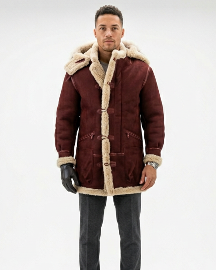 Marlon Parka Uomo Lunga Invernale – Cappuccio, Collo Alto, Fodera Calda, Giacca Uomo