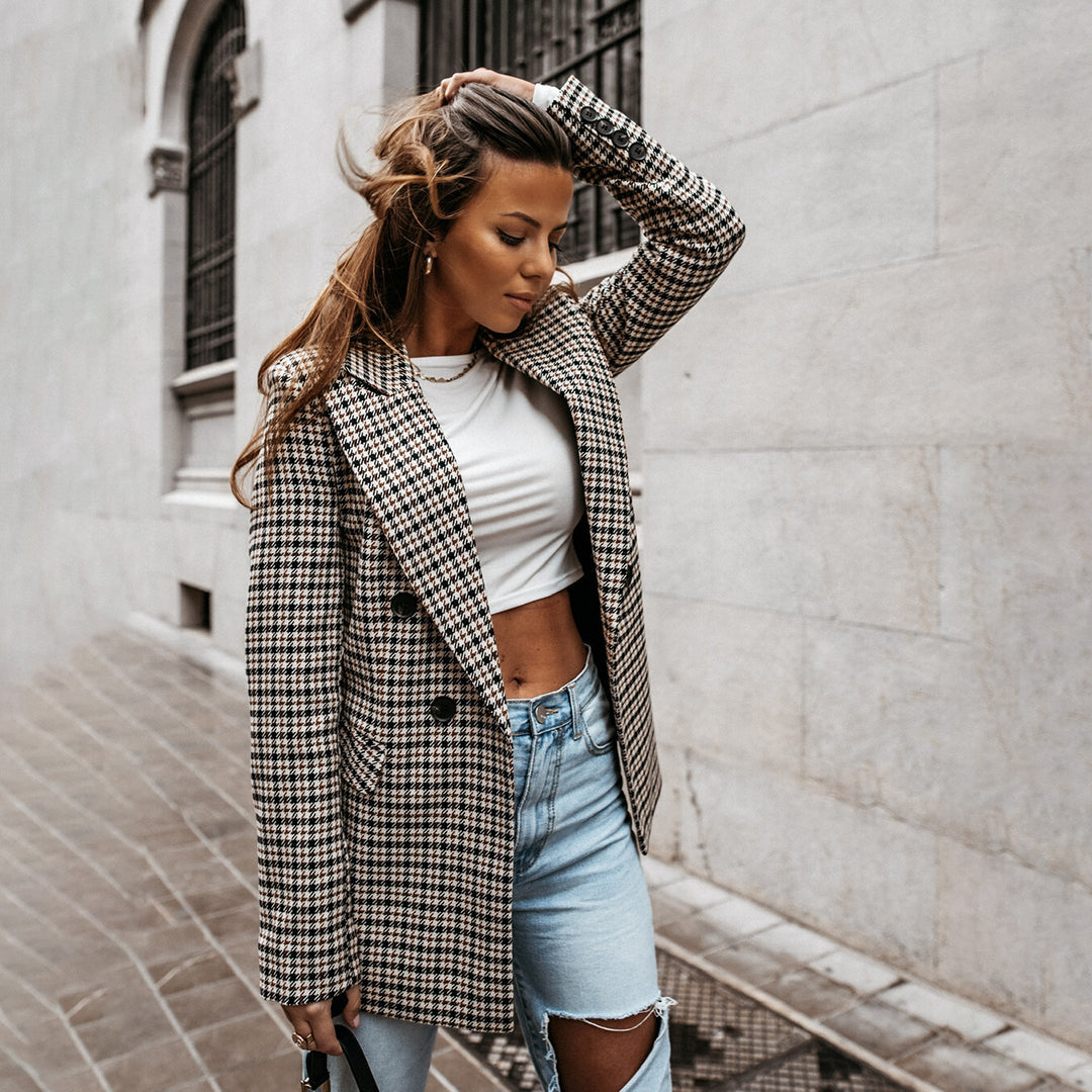 Blazer Casual Da Donna | Design A Quadri