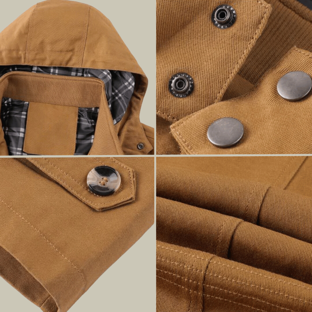 Franklin vinterjakke til mænd med hætte – elegant parka med vindtæt lukning