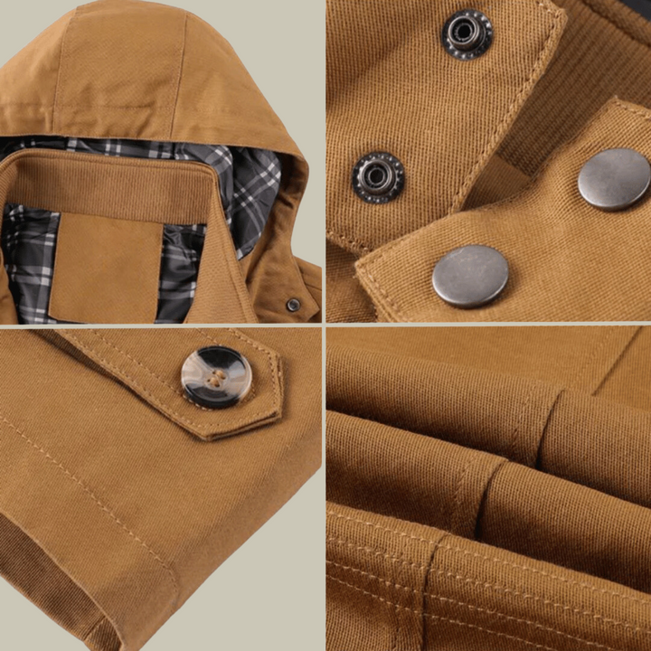 Franklin vinterjakke til mænd med hætte – elegant parka med vindtæt lukning