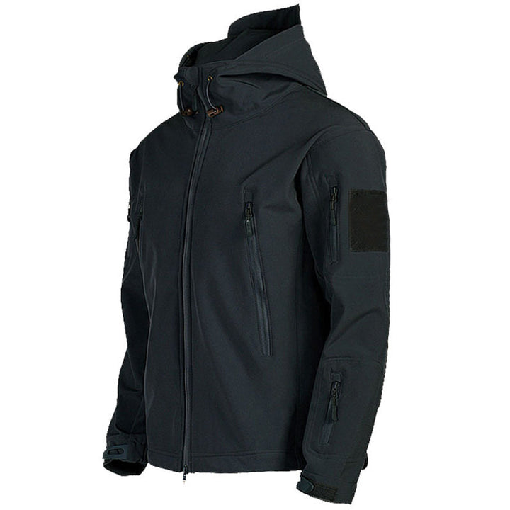 Darius Giacca Militare Uomo – Softshell Impermeabile Antivento con Cappuccio Tattico