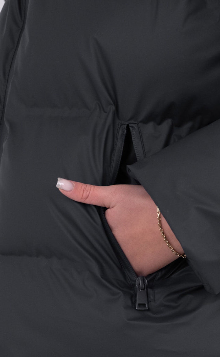 Piumino Nero Per Donna | Con Cappuccio