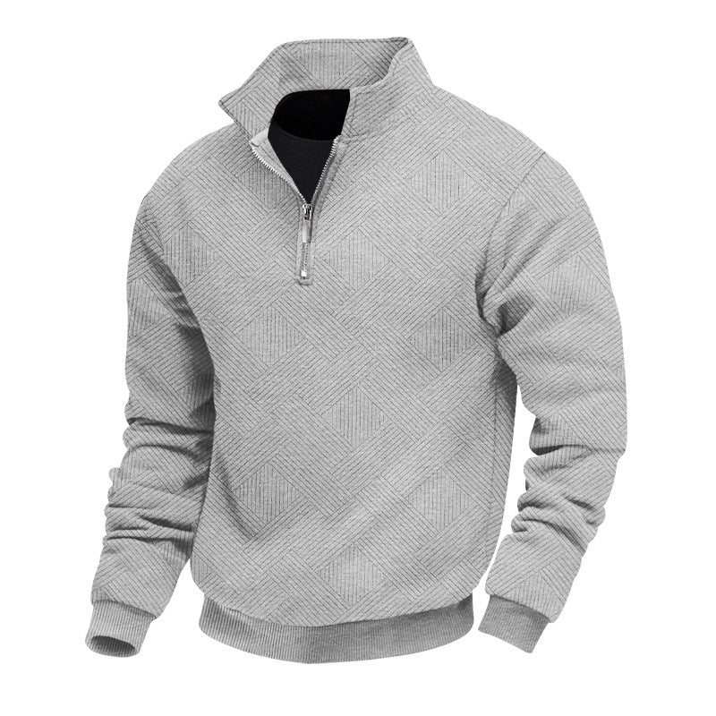Maglione Lavorato A Maglia Da Uomo Con Mezza Zip | Manica Lunga