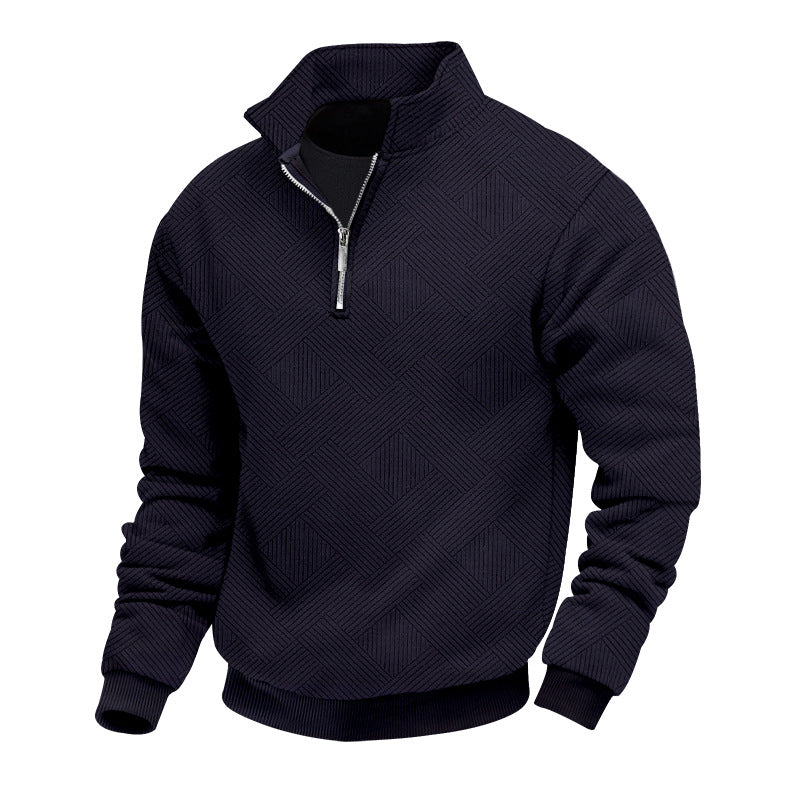 Maglione Lavorato A Maglia Da Uomo Con Mezza Zip | Manica Lunga