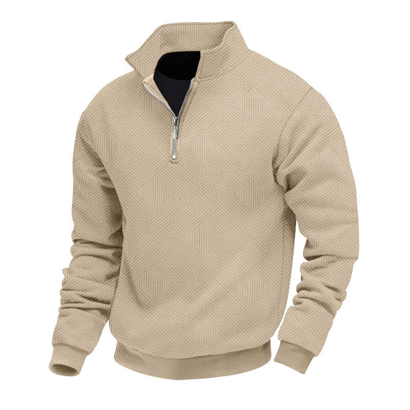 Maglione Lavorato A Maglia Da Uomo Con Mezza Zip | Manica Lunga