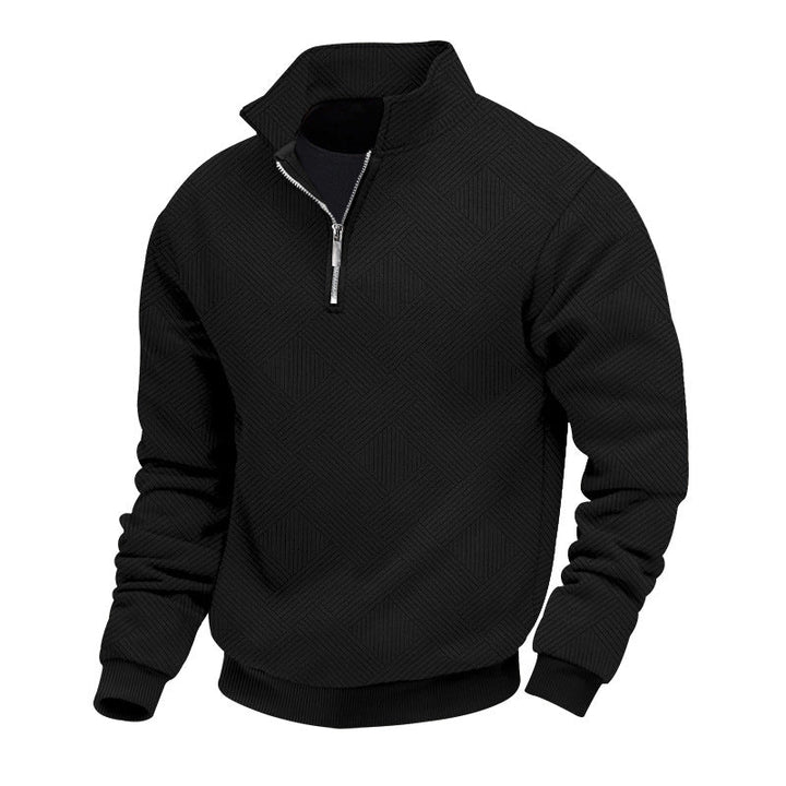 Maglione Lavorato A Maglia Da Uomo Con Mezza Zip | Manica Lunga