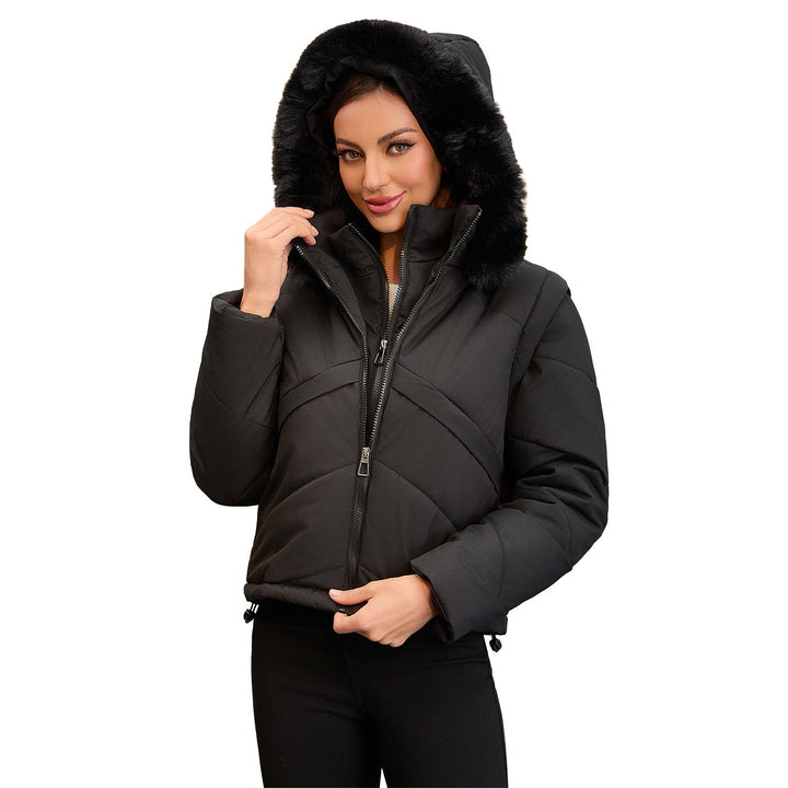 Nolyn Giacca Invernale Donna 2-in-1 – Cappotto con Gilet Rimovibile e Cappuccio Staccabile