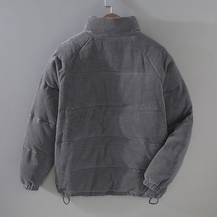Sandro Giacca in Velluto a Coste da Uomo – Giacca Oversize con Fodera Morbida e Chiusura con Zip