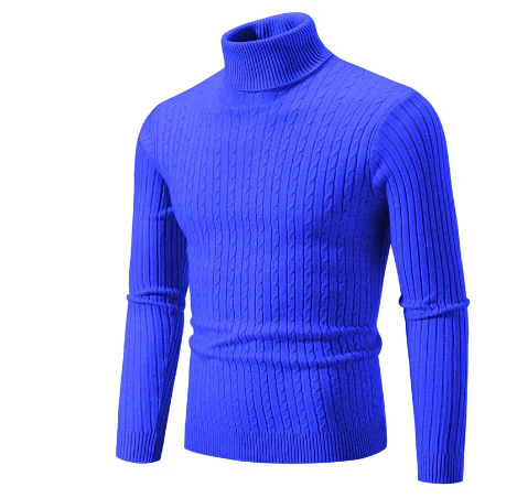 Nathan Dolcevita Uomo – Maglione a Coste Slim Fit in Morbido Tessuto Acrilico Caldo
