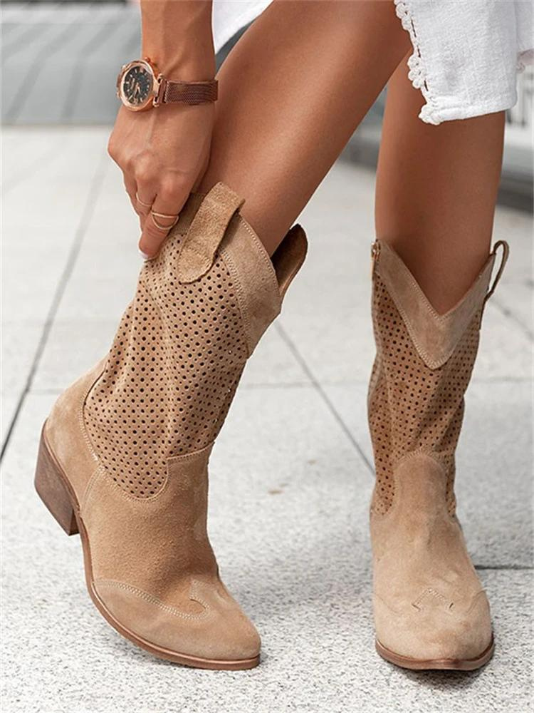 Stivali Da Cowboy Per Donna | Tacco Largo