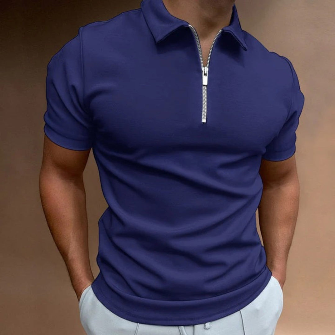 Théodore | Pánské ležérní polo tričko | Poloviční zip