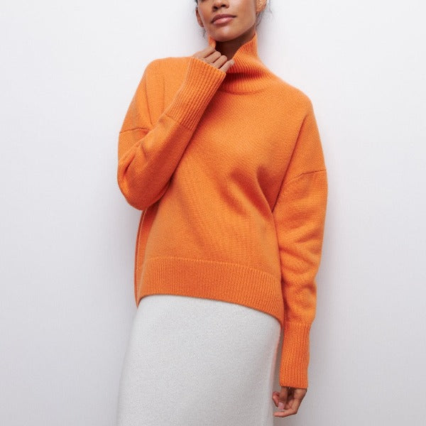 Maglione Lungo Casual Da Donna | Dolcevita