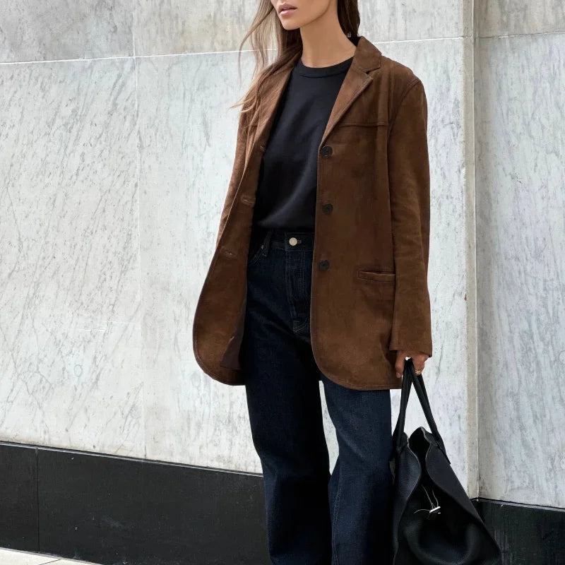 Giacca In Pelle Scamosciata Per Donna | Inverno