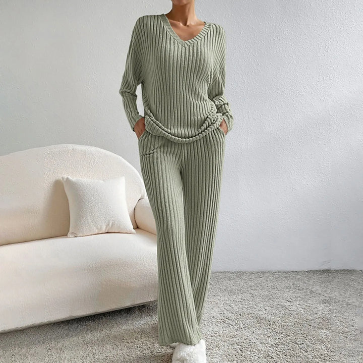 Elin Set Loungewear Donna a Coste – Comodo, Trendy e Due Pezzi Casual